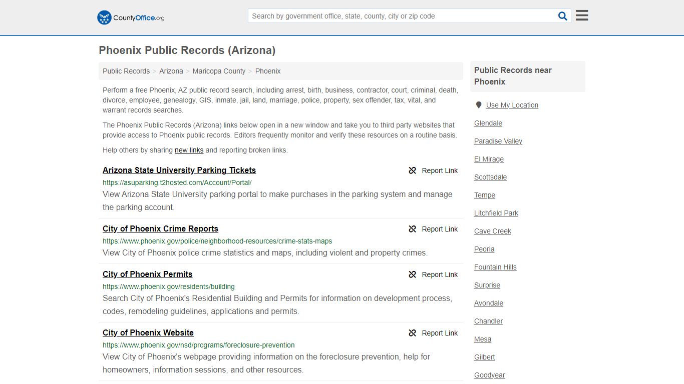 Phoenix Public Records (Arizona) - County Office